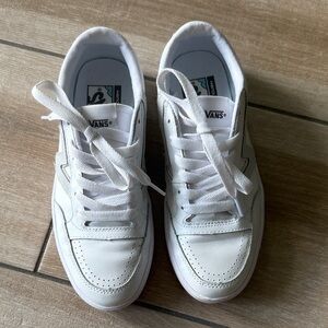 Vans Unisex Classic White Sneakers w/ Lt. Grey Strip